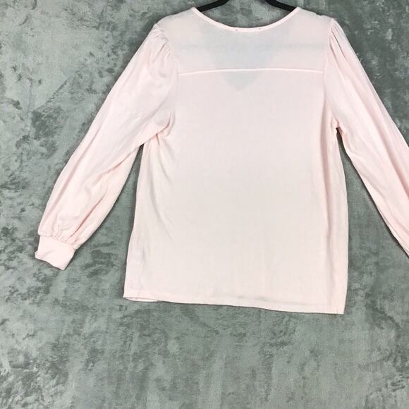 Gibson Women’s Sweater Medium Pink V-Neck Blouson Sleeve Pullover NWOT - Picture 14 of 16